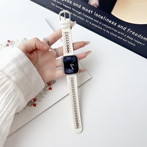 <span class=keywords><strong>Correa</strong></span> de cuero genuino suave a la moda para mujer con <span class=keywords><strong>eslabones</strong></span> de cadena de metal para <span class=keywords><strong>Apple</strong></span> <span class=keywords><strong>Watch</strong></span> WB0238S - Product Image 3