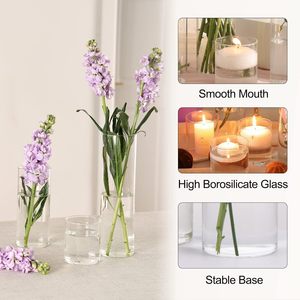Jarrones de <span class=keywords><strong>Cristal</strong></span> Redondos Vintage, Grandes, de Metal y Acrílico, Decorativos, Transparentes, Altos, para Centros de Mesa de Boda - Product Image 6