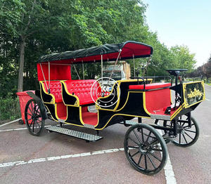 Customized Wedding Royal Horse Drawn Carriage Wagon Sightseeing Steel Frame 400KG Max Payload for Sale - Product Image 3