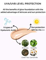 Crème de fond de teint de maquillage imperméable à coussin d'air humide BB CC longue durée avec fond de teint d'apprêt SPF 50