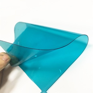 Rouleau de PVC souple transparent orange de 12*53 pouces, rouleau de gelée de vinyle de PVC transparent imperméable de couleur unie pour les sacs à main de bricolage de femmes - Product Image 2