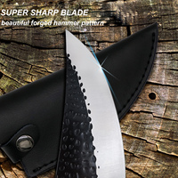 Couteau de boucher pour couper la viande, couteau viking forgé à la main avec gaine, couteau de camping pour homme des cavernes