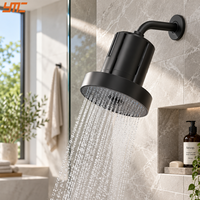 Pommeau de Douche Filtrant Haute Pression 6 Pouces Mural Effet Pluie avec Cartouche Remplaçable pour Salle de Bain Économiseur d'Eau