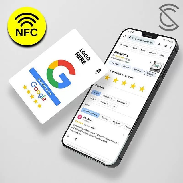 Factory Direct NFC Feedback Cards with Custom Logo Durable One-Tap Review Tags for Restaurant & Retail Boost Google SEO Rankings