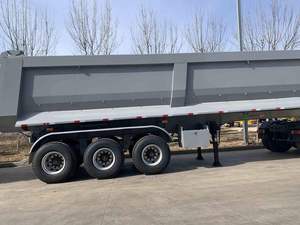 Factory Outlet 3 Axle Heavy Duty 45cubic Meter Back Dump <b>Trailer</b> 60Ton 80Ton Rear Tipper Dump Semi <b>Trailer</b> for Sale - Product Image 3