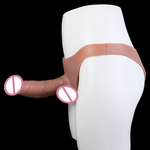 Pantalon avec gaine pour pénis de 1,81 pouce d'épaisseur, en silicone souple, triangle creux, avec sangle élastique, pour agrandir le pénis, pour couple. - Product Image 2