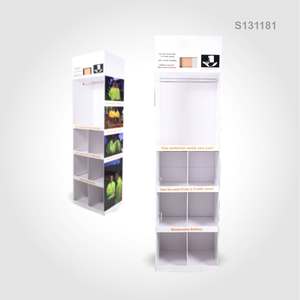 Étagère de supermarché en carton publicitaire, présentoir en carton pour vêtements et veste légère - Product Image 3