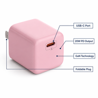 Chargeur rapide USB-C GaN 20W PD3.0, adaptateur mural à charge rapide, certifié CE/FCC, garantie 12 mois pour 15 14 13