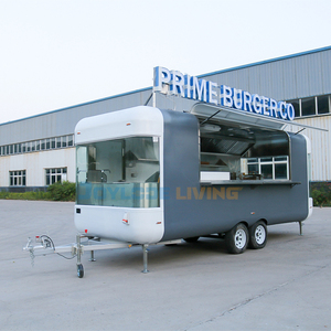 Camión de Comida Callejera Popular, Furgoneta de Comida Rápida, Remolque de Comida de Aluminio y Fibra de Vidrio para Hot Dogs, Café, Dulces y Patatas Fritas, Cocina Totalmente Resistente a la Oxidación - Product Image 5