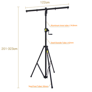 WP-163-2B Trépied flexible pour éclairage, diamètre 34,8 mm, avec barre en T, vente chaude - Product Image 2