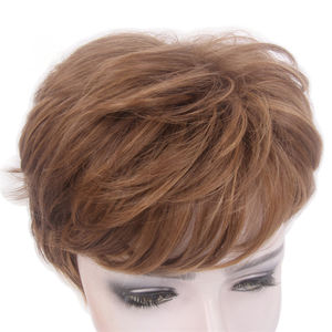 Cuero cabelludo realista Comercio exterior madre Peluca de gama alta Pixiewig marrón <span class=keywords><strong>Carnica</strong></span> dragón corto rizado tocado - Product Image 3