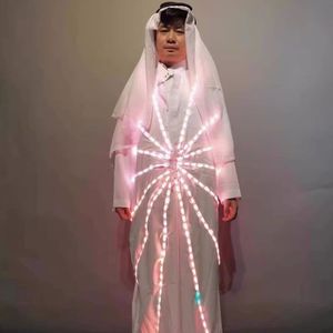 Vestido de Dubái con luz LED a todo color Accesorios de actuación árabe Disfraz KTV Dance Bar Halloween/Navidad <span class=keywords><strong>Ropa</strong></span> ligera adecuada - Product Image 2