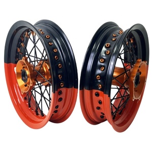 Rueda Delantera Supermoto para Husqvarna TE <span class=keywords><strong>FE</strong></span> 125-501 <span class=keywords><strong>2018</strong></span>, Aluminio CNC Anodizado, Llantas para Motocicleta de Enduro, Carreras y Cross, Piezas Personalizadas - Product Image 4