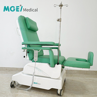 Fauteuil de dialyse électrique avec hauteur réglable, 3 moteurs, fonction RCP pour la donatation de sang, l'hémodialyse et les perfusions