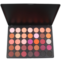 Palette de fards à paupières minéraux imperméables 35 couleurs avec finitions scintillantes et mates, poudre pressée 56,2 g pour tous les tons de peau