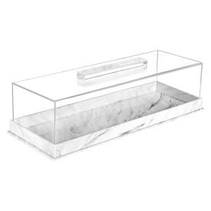Soporte para Pastel de Acrílico con Tapa, Bandeja Rectangular para Postres con Tapa, Caja de Exhibición para Pastelería, Elegante Soporte para Pasteles - Product Image 3