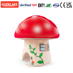 Jouets en peluche interactifs super doux en coton PP écologique, <span class=keywords><strong>maison</strong></span> champignon, type ours, pour cadeau d'anniversaire <span class=keywords><strong>de</strong></span> princesse - Product Image 1