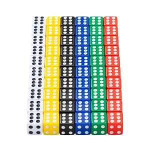 Juego de Dados D6 de Plástico Opaco Cuadrados de 6 Caras de 16 mm con Logotipo Personalizado Grabado en Varios Colores para Juegos de Rol y D&D - Product Image 4