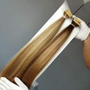 โรงงานดราก้อนบิวตี้ เส้นผมแท้ 100% เรมี่ ต่อผมแบบเทป ไร้รอยต่อ สีบลอนด์ - Product Image 5