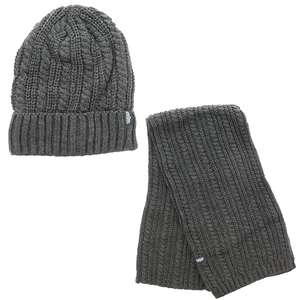 Chapeaux et cache-oreilles en tricot acrylique gris Houda, hiver, anti-froid, extérieur, chaud, unisexe - Product Image 2