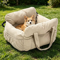 Haustier-Autositzkissen Hunde- und Katzen-Sicherheitssitz Schmutzabweisend Waschbar Tragbares Hundebett Urlaubsreise Spaß Kariertes Design Modisch