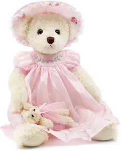 Kawaii Urso de pelúcia bonito dos desenhos animados estrela urso de pelúcia boneca saco decoração para meninas crianças presente brinquedos de pelúcia princesa de pelúcia
