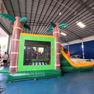 บ้านลมเป่าลมรูปไดโนเสาร์พร้อมสไลเดอร์สำหรับเด็กเล่นกลางแจ้งในสวนหลังบ้าน - Product Image 4