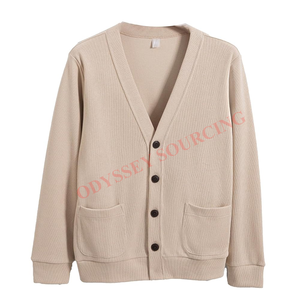 Cárdigan elegante para hombre, suéter 100% de algodón, diseño elegante antiarrugas para capas, ropa informal de invierno - Product Image 3