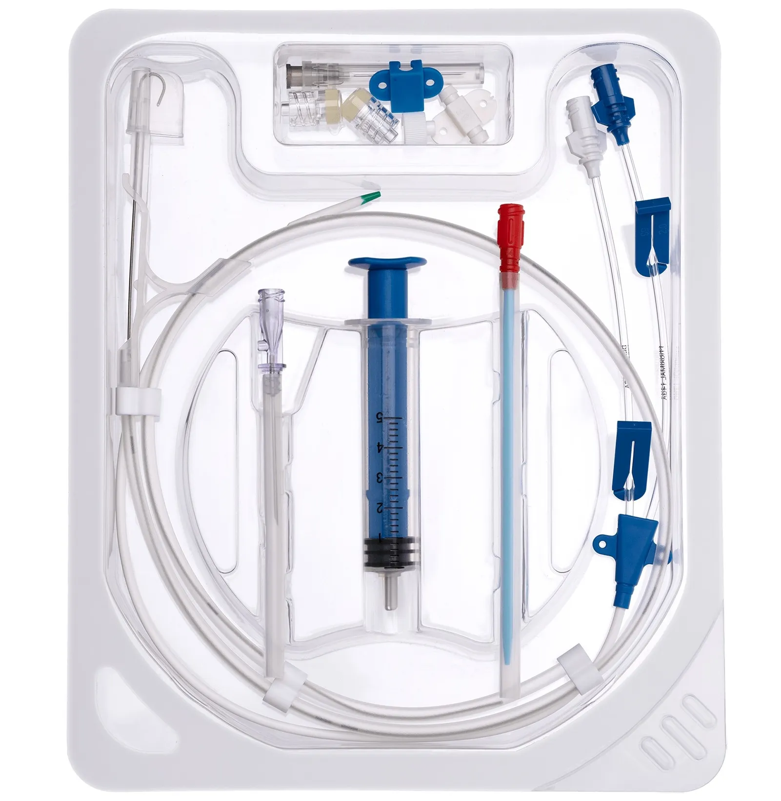 PVC 트레이 상자가있는 의료 외과 기기 중앙 정맥 카테터 CVC 키트