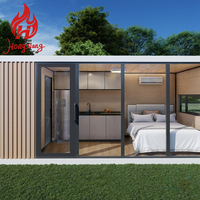 Villa miniature préfabriquée modulaire en acier, capsule de couchage pour le camping, capsule spatiale, maison pour application hôtelière, bureau à domicile