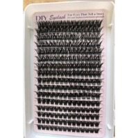Kit de Pestañas de Visón Sintético Premium Hechas a Mano, Extensión de Pestañas en Racimo DIY de Triple Pliegue, Mega Volumen 10D-20D, 48 Filas, Estilos Personalizables
