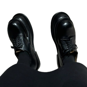 Новая стильная обувь с индивидуальным логотипом, 2025 модные двухногие Туфли-Дерби и обувь на толстой подошве, Уникальные слипоны на низком каблуке для женщин - Product Image 1