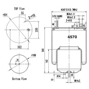 4390NP02 9423200221 9423202821トラックトレーラー空気ばねゴムエアーバッグ - Product Image 6
