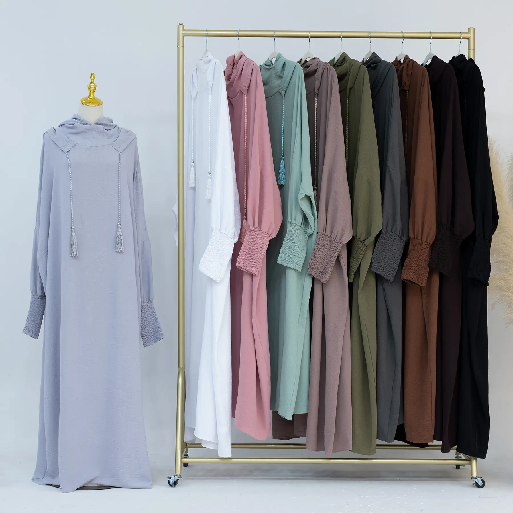 2024 Bicomfort con cappuccio abbigliamento islamico modesto sport Abaya donne abiti musulmani Ramadan Abaya abbigliamento islamico