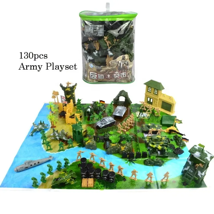 Großhandel 130 Pcs Militärs pielzeug Action figuren Mini Toy Army Men Play Set