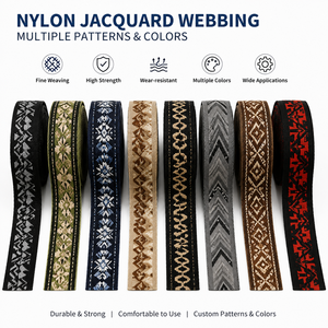 Sangle en jacquard de nylon – Ruban haute résistance et durable avec motifs/couleurs personnalisés pour sacs et vêtements - Product Image 1