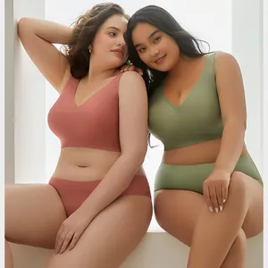 Soutien-gorge grande taille sans armature sous-vêtements à couverture complète soutien-gorge grande coupe sans trace pour femmes