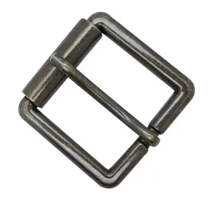 Wholesale Metal Belt Buckles Nice Polishing Zinc Alloy Casting Simple Roller Pin Logo 40mm Bags Waist Straps Antique Look