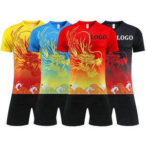 Maglia da calcio della squadra di Club in bianco personalizzata divisa da calcio giovanile per adulti e bambini giallo blu drago abbigliamento da calcio - Product Image 6