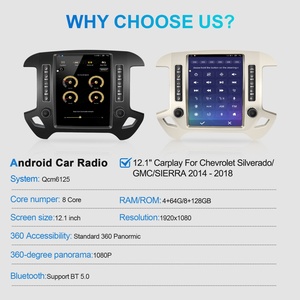 Navihua 12.1'' Tesla Style Android Car Radio for Chevrolet Silverado GMC Sierra 2014 - 2018 with CarPlay GPS - Product Image 6