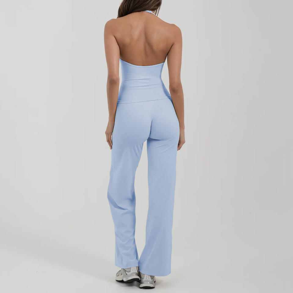 Halter Naked Feeling Yoga Set Women Quick Dry Sports Suits Women