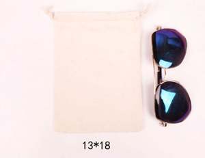 Sac à cordon en coton biologique blanc de haute qualité, personnalisé, vendu directement par l'usine - Product Image 6