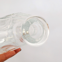 Bouteille en verre transparente vide personnalisée de 500 ml, 750 ml, 1000 ml pour whisky, vodka, tequila, bouteille de vin en verre avec bouchon en liège