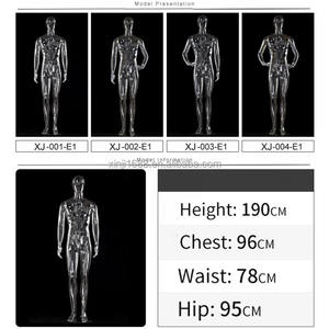 Maniquí Masculino <span class=keywords><strong>Transparente</strong></span> de Alta Calidad XINJI, Maniquíes de Cuerpo Completo Transparentes, Venta Directa de Fábrica - Product Image 6