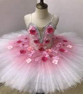 Новый дизайн цветочных фей, балетные костюмы, купальник, балетная пачка для девочек. Новая пачка-30