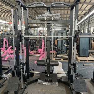 Équipement de musculation professionnel : Machine Smith, Half Rack avec Lat Pull-Down/LOW ROW, Équipement de fitness multifonctionnel - Product Image 4