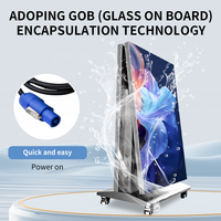 Affichage LED intelligent de haute qualité P1.53, contrôle par PC mobile, utilisation pour la publicité et les événements, affichage numérique LED portable