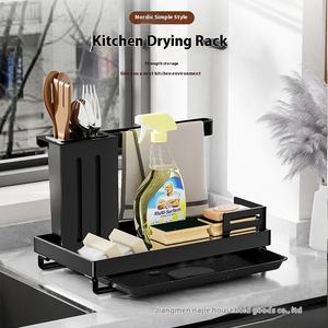 Étagère de rangement suspendue pour linge de vaisselle avec brosse éponge et égouttoir à serviettes pour <span class=keywords><strong>Amazon</strong></span> - Product Image 5