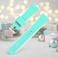 Bracelet de montre connectée en silicone 22 mm, réglable, confortable, respirant, avec aérations en échelle, style ISO