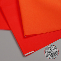 Kain Pakaian Kerja Fluoresen Berlapis Membran E-PTFE 2-Lapisan Tahan Air, Bernapas, dan Tahan Angin Oxford Merah/Kuning/Oranye